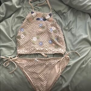 Floral Crochet Bikini Set